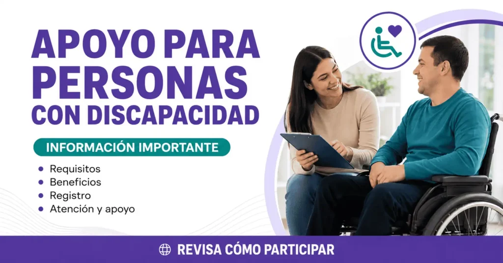 Apoyo para personas con discapacidad: requisitos y consulta