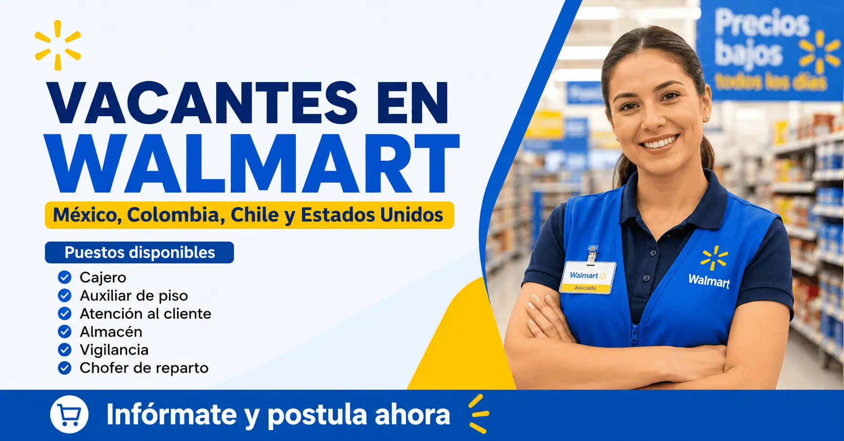Vacantes en Walmart: tiendas, cajas, bodega y atención