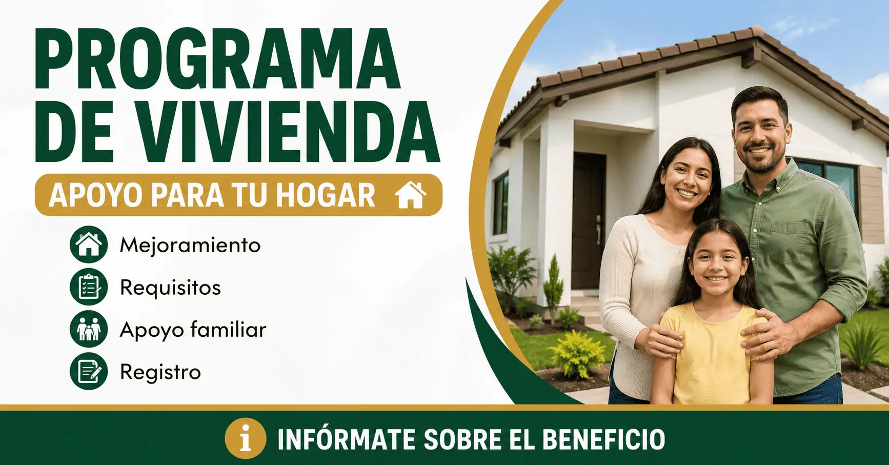 Programa de vivienda: apoyos para mejorar el hogar